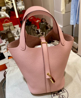 에르메스 피코탄 락18 핑크 금장